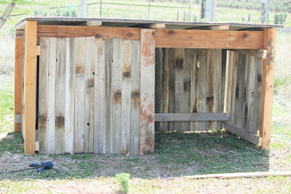 Front of goat enclosure.